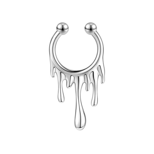 1PC Fake Septum Nose Ring Hoop, Non Pierced Nose Cuffs Faux Clicker Hanger 1