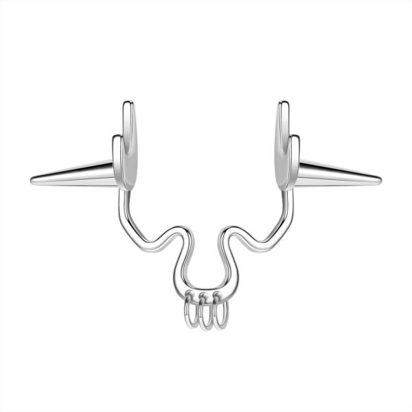 1PC Fake Septum Nose Ring Hoop, Non Pierced Nose Cuffs Faux Clicker Hanger 4