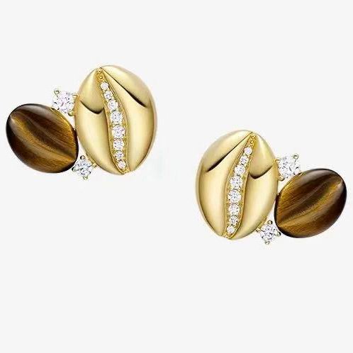 Gold Plated Sterling Silver Diamond Jewelry Sets,DEF VS~VVS,No fading, No allergies